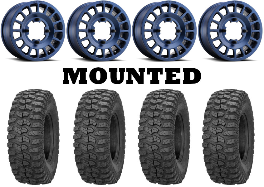 Kit 4 Sedona RockABilly Tires 32x1014 on Method 407 Bead Grip Blue