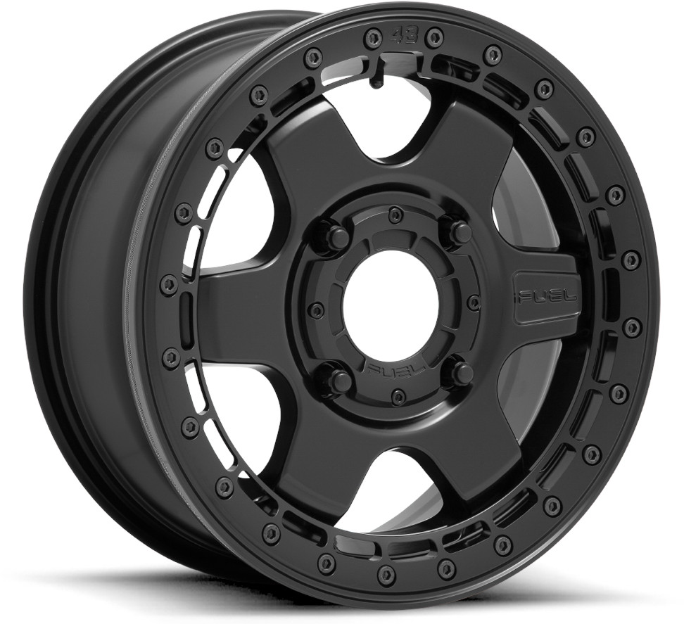 Kit 4 Itp Intersect Tires 35x10-15 On Fuel Block Beadlock Matte Black 